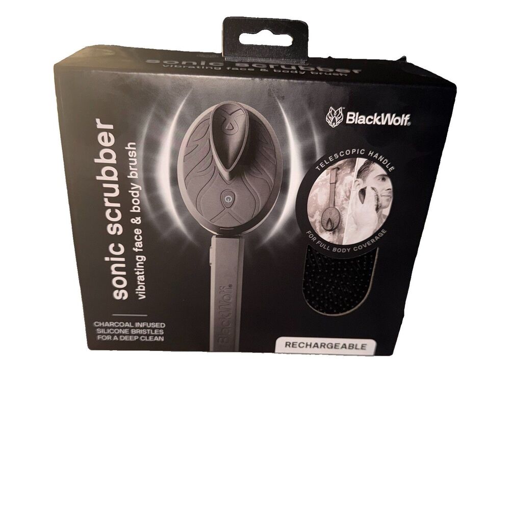Black Wolf Sonic Scrubber Vibrating Face & Body Brush